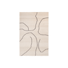 Teppe Gesso Jute Rug fra Ferm Living i hvitt (Off-white/Dark fig) i størrelse medium.