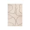 Teppe Gesso Jute Rug fra Ferm Living i hvitt (Off-white/Dark fig) i størrelse large.