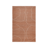 Teppe Gesso Jute Rug fra Ferm Living i brunrødt (Terracotta/Off-white) i størrelse large.