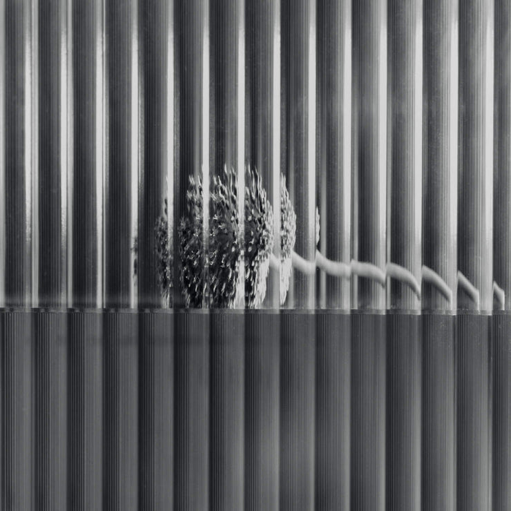 Veggskap Haze Wall Cabinet Rillet Glass fra Ferm Living i børstet stål / Brushed Stainless Steel.