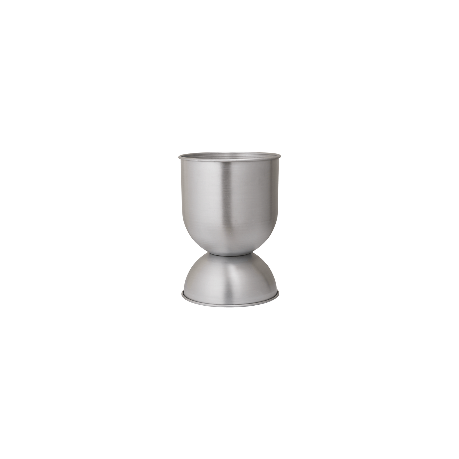 Potte Hourglass Small (H42,5 x Ø30 cm) i aluminium fra Ferm Living.