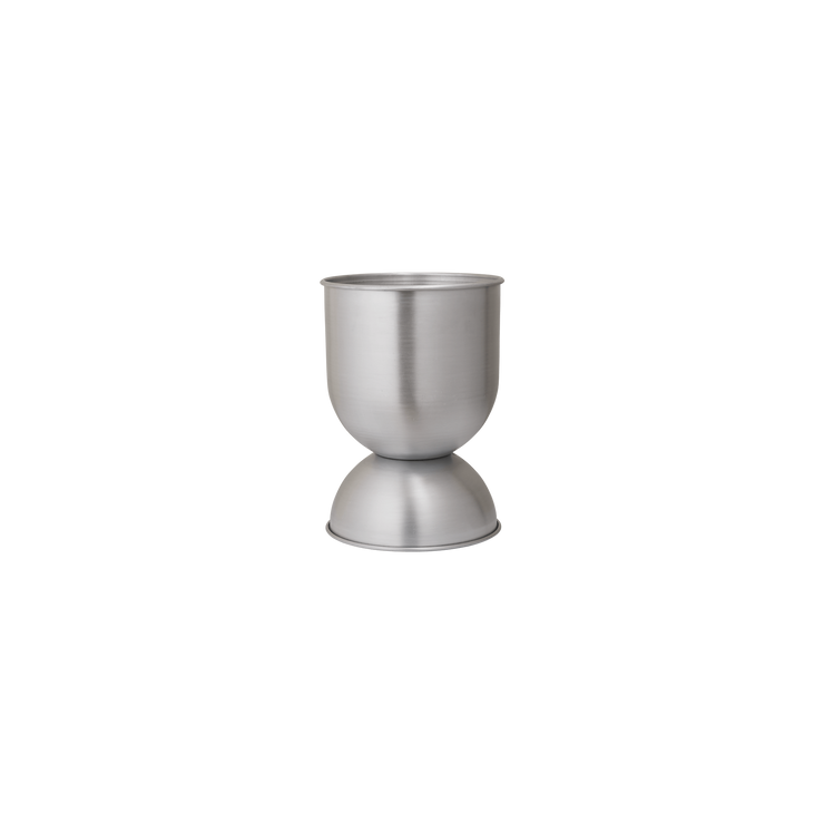 Potte Hourglass Small (H42,5 x Ø30 cm) i aluminium fra Ferm Living.