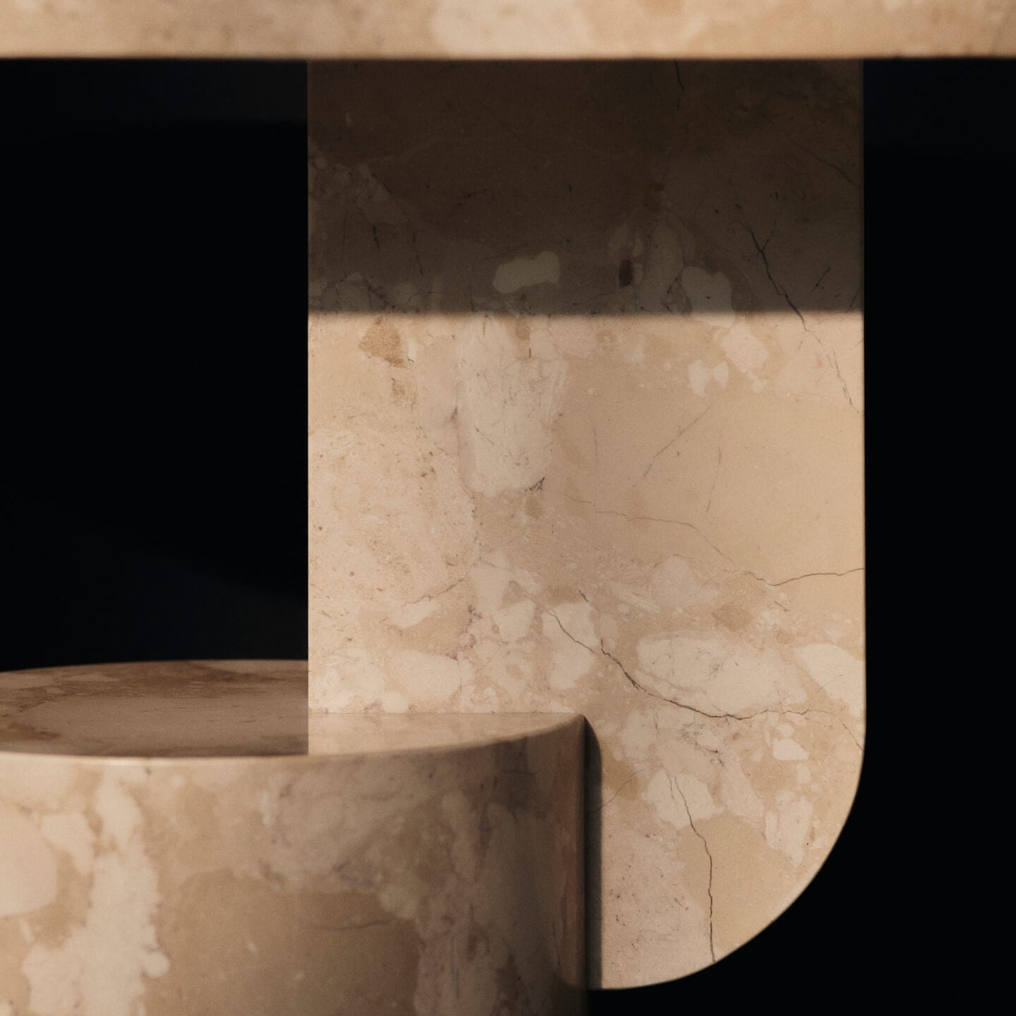 Sidebord Insert Side Table Stone Sand fra Ferm Living.