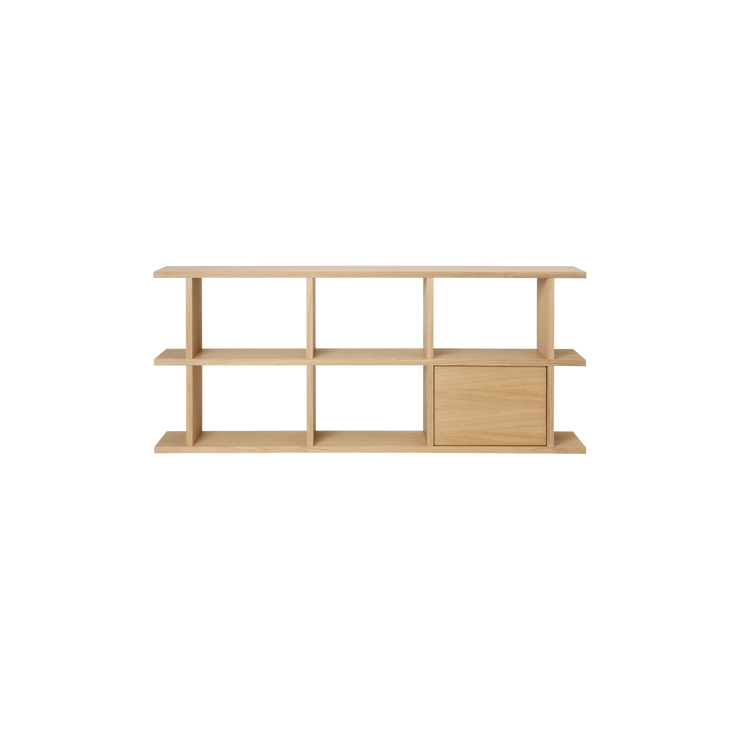 Innsats Kona Bookcase Cabinet Insert i naturfarget eikefinér (Natural) fra Ferm Living.