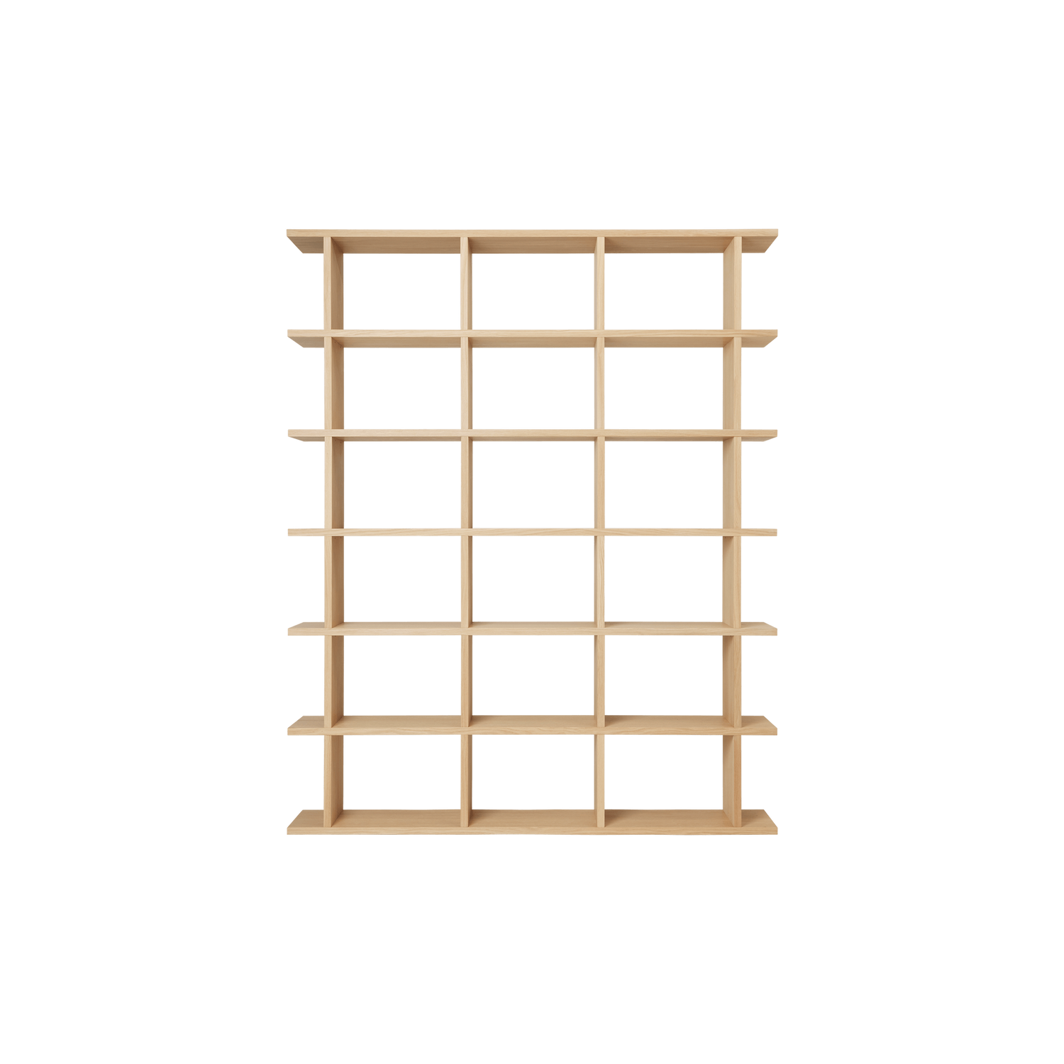 Bokhylle Kona Bookcase 3x6 i naturfarget eikefinér (Natural) fra Ferm Living.