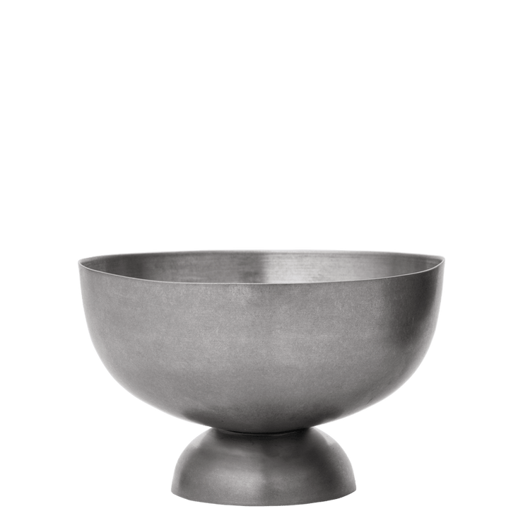 Vinkjøler Tumbled Champagne Cooler fra ferm LIVING sett fra siden, med tromlet stål-finish