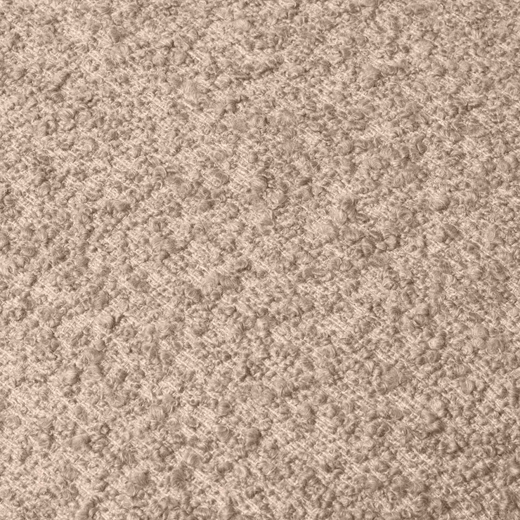 Lenestol Orbo Lounge Chair i Bouclé sand / Raw Bouclé Natural fra Ferm Living.