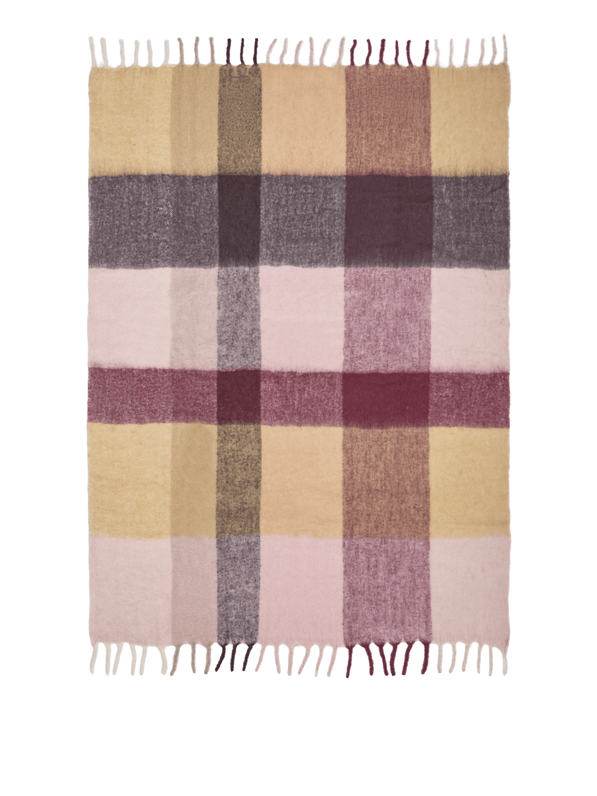 Pledd Blur Mohair Blanket – Butter/Pale Rose fra Ferm Living