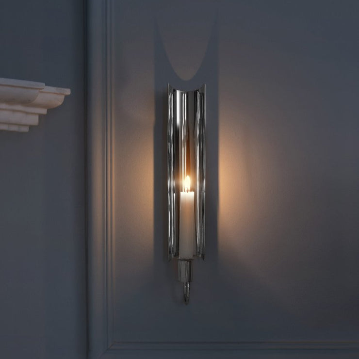Vegglysestake Reflex Sconce fra Skultuna i sølvbelagt messing