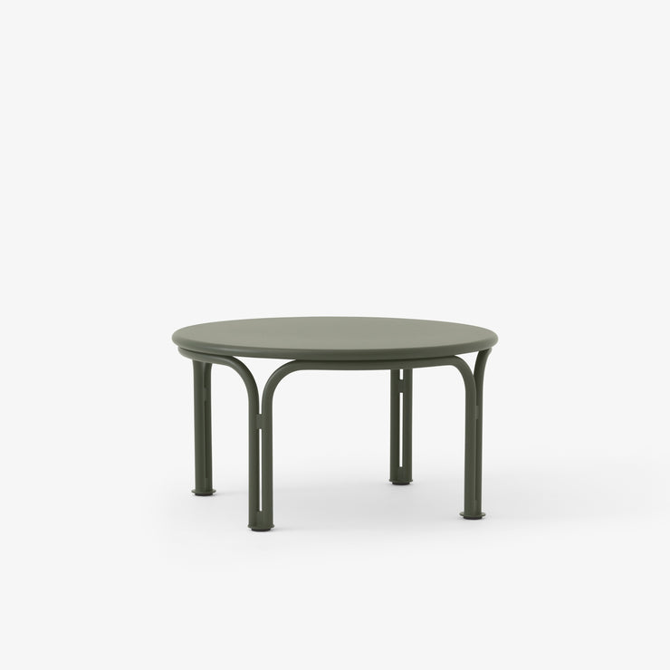 Grønt loungebord til uteplassen, Thorvald SC108 fra &tradition, størrelse Ø70 cm