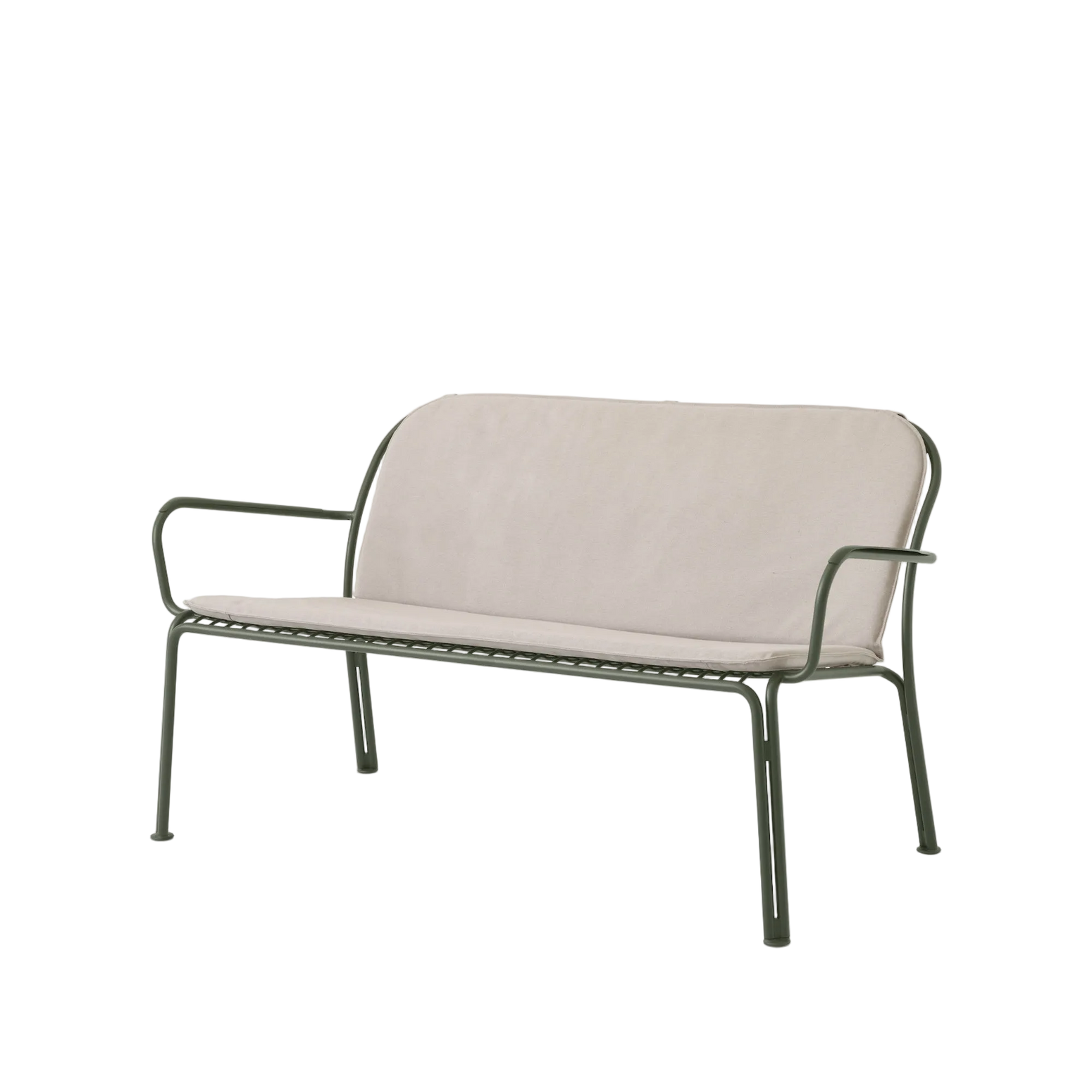Grønn loungesofa Thorvald SC110 fra &tradition med dobbel sittepute, tekstil Heritage Papyrus