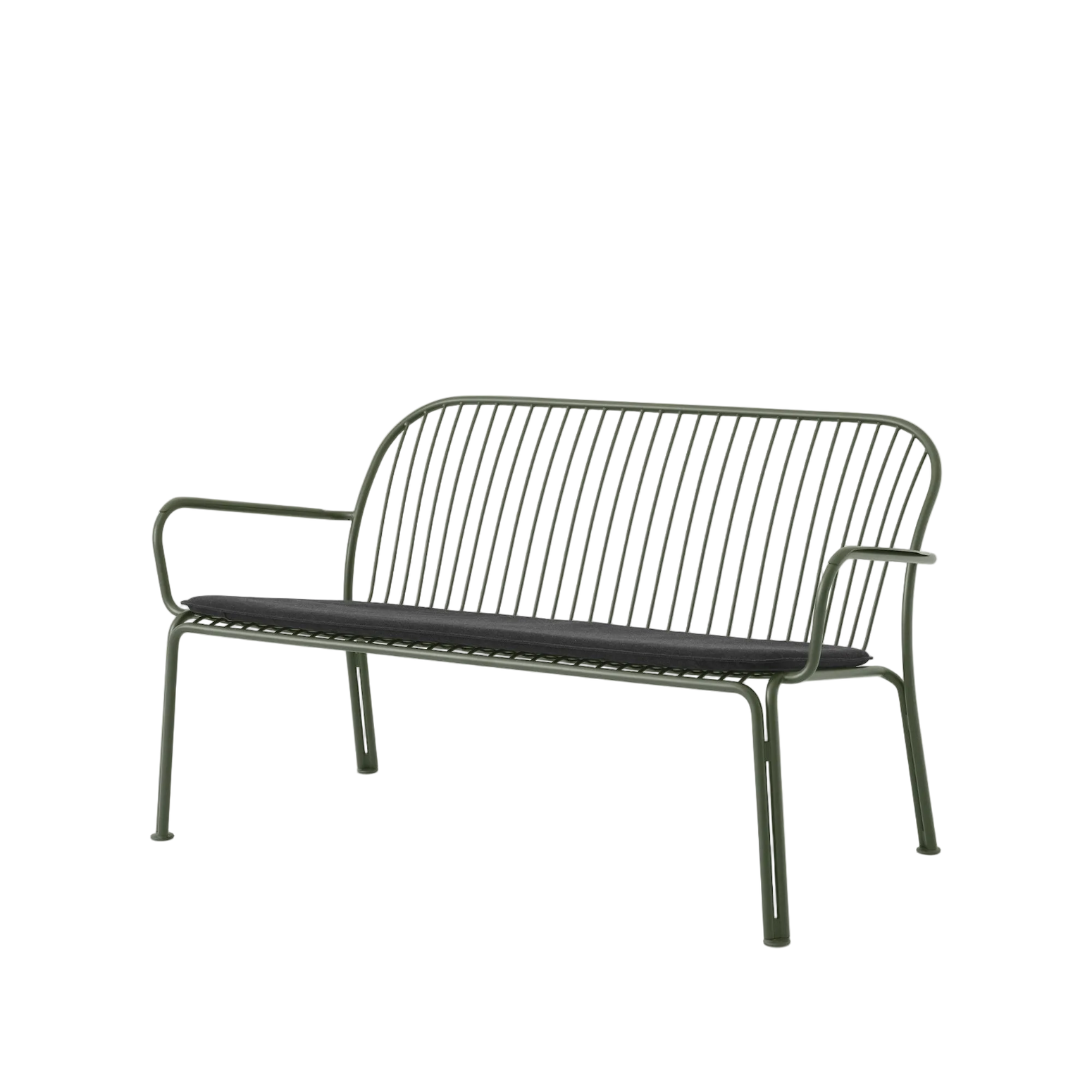 Grønn loungesofa Thorvald SC110 fra &tradition med enkel sittepute, tekstil Heritage Char