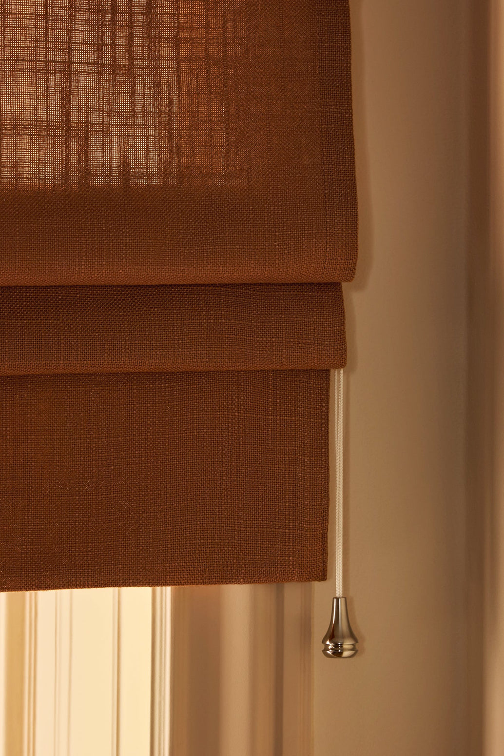 Liftgardin vevd lin fra Gotain i fargen Terracotta