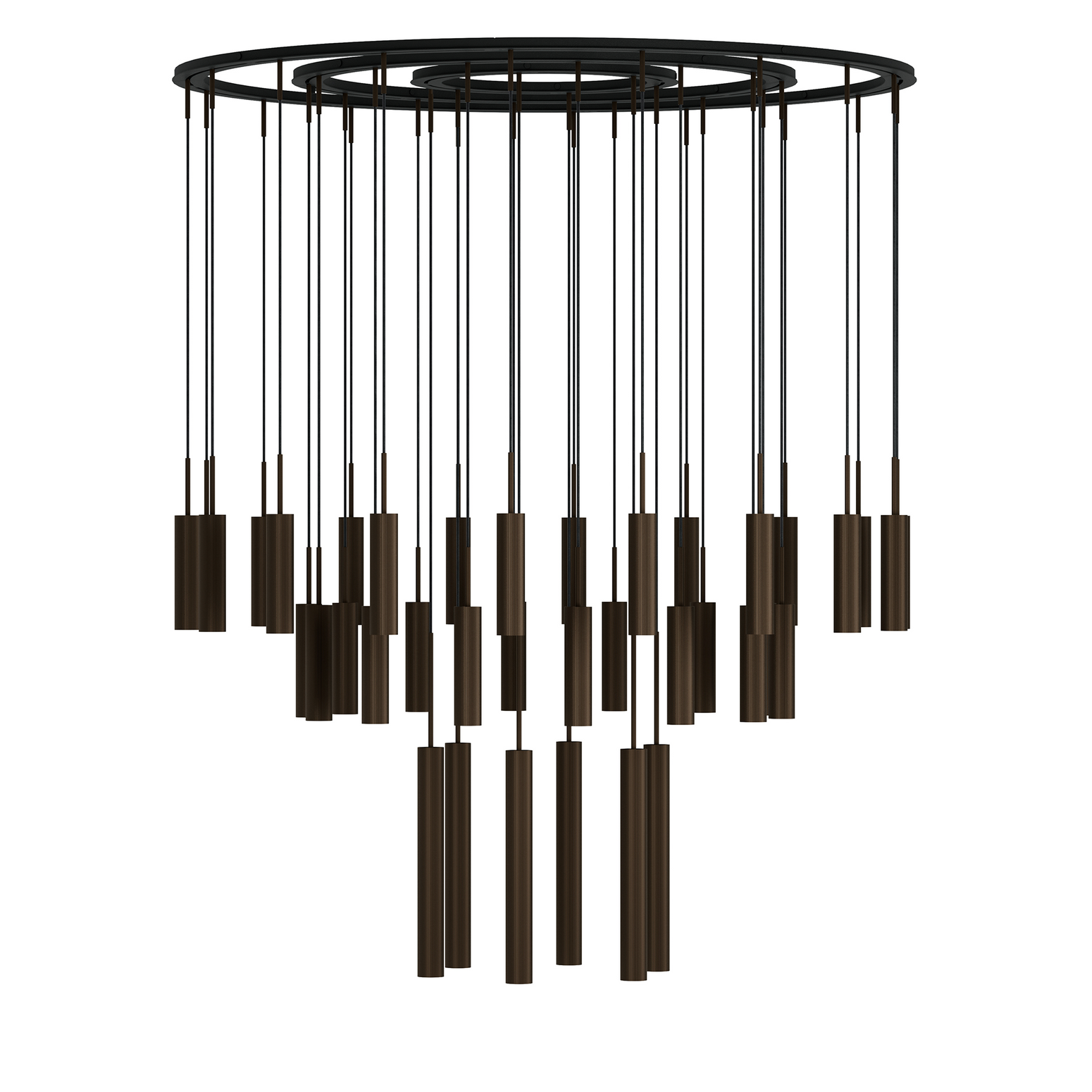 Pendellampe Tubulaire fra Audo Copenhagen: Chandelier 38 -38 pendler på rund base