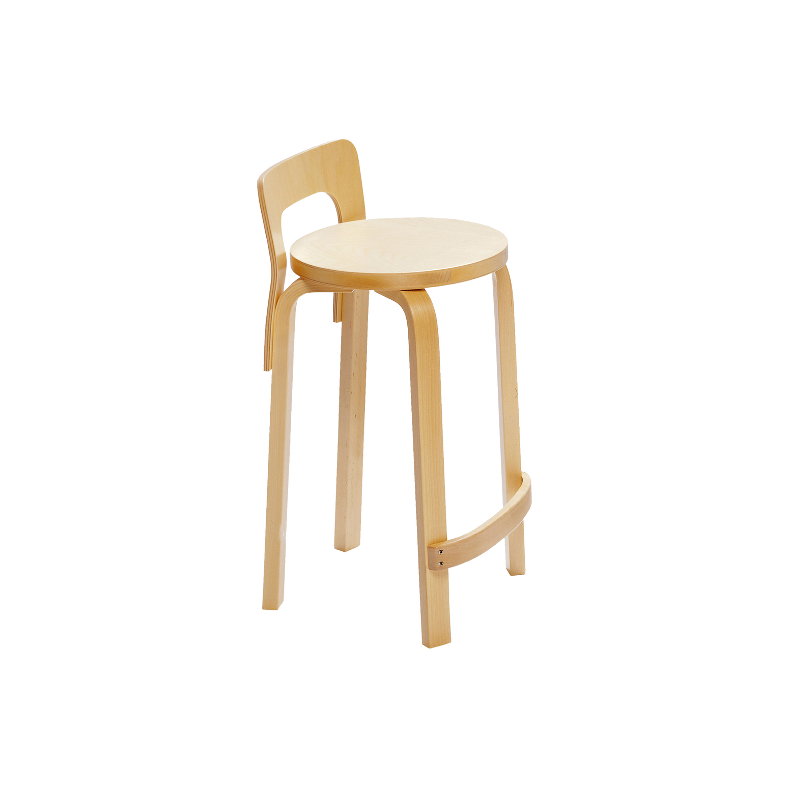 Barkrakken K65 High Chair fra Artek er en designklassiker og et bruksmøbel du blir glad i. Den ble designet av Alvar Aalto i 1935, og er en barkrakk du skulle ønske du kunne arve, eller som du med glede lar neste generasjon få overta. Dette er barkrakken K65 High Chair fra Artek i bjørk.