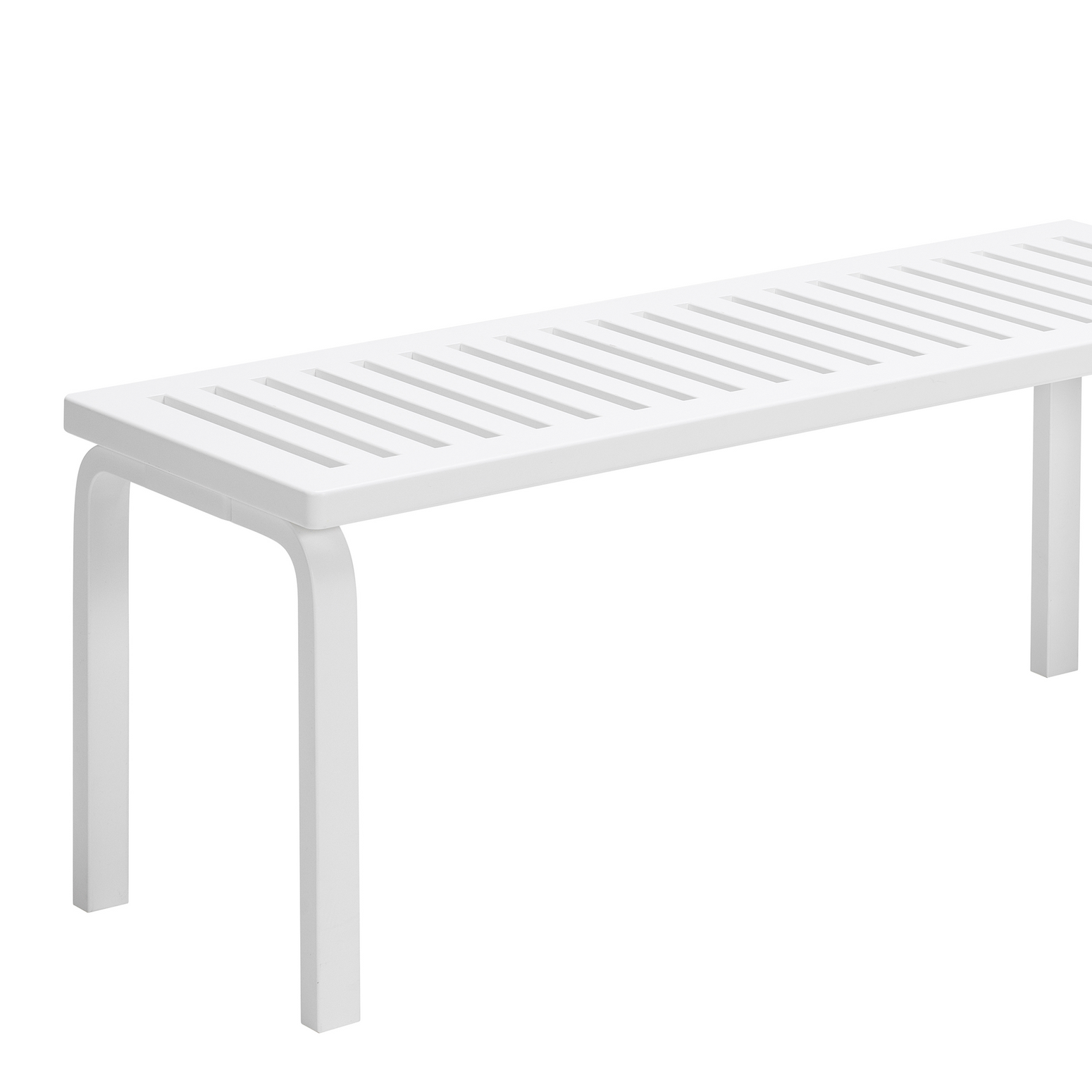 Benk Aalto Bench 153A fra Artek i hvitlakkert bjørk med lameller