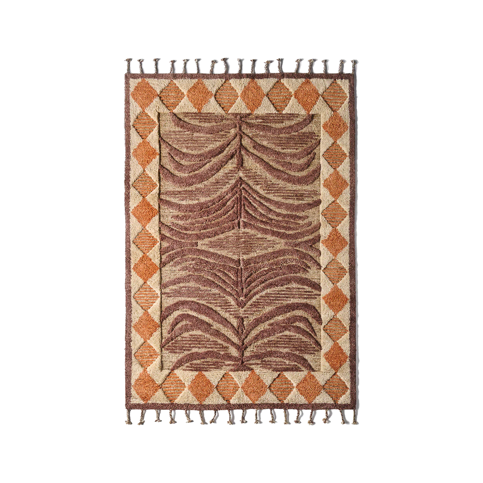 Teppe WIldcat i Burnt Brown / terracotta fra Dusty Deco.
