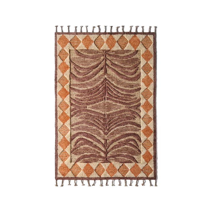 Teppe WIldcat i Burnt Brown / terracotta fra Dusty Deco.