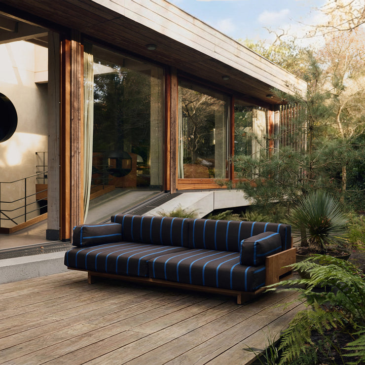 Sofa Outdoor Teak fra HK Living i tekstilet Burnt Sky