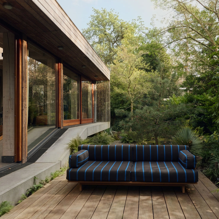 Sofa Outdoor Teak fra HK Living i tekstilet Burnt Sky