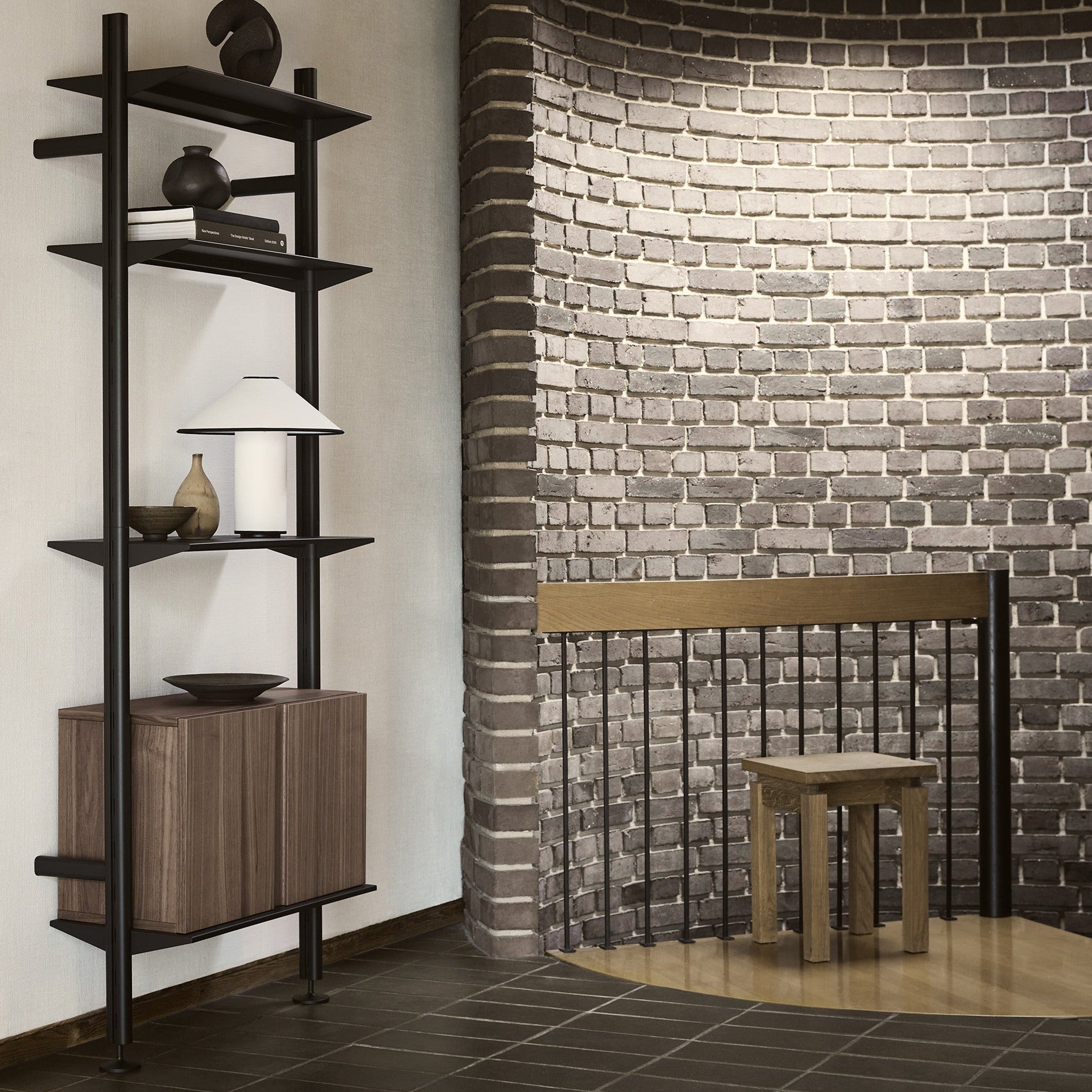 String vegghengt hylle Pira G2 W-B – OsloDeco