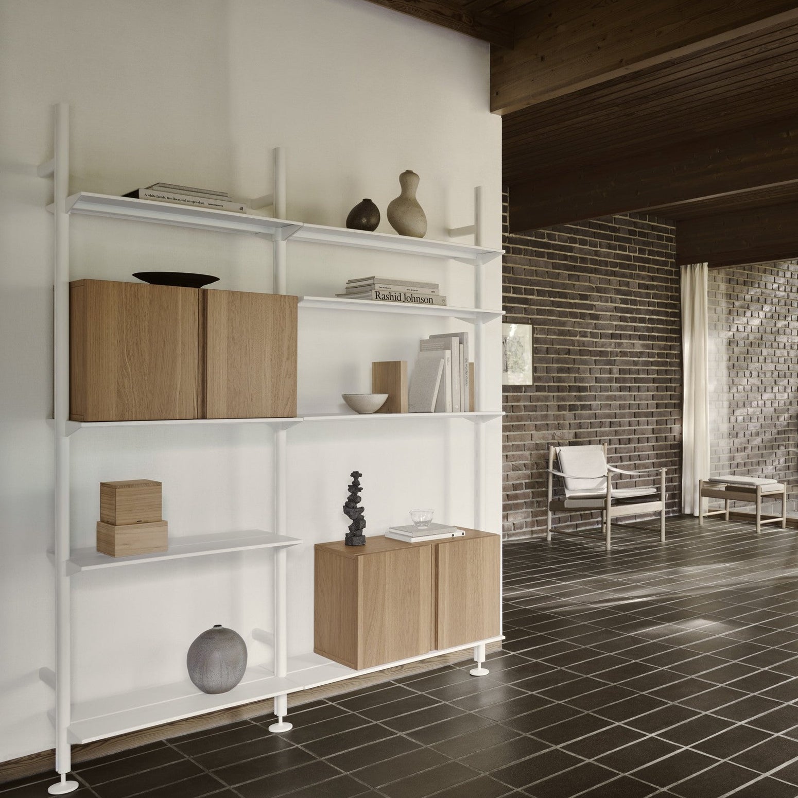 String vegghengt hylle Pira G2 W-B – OsloDeco