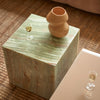 Sidebord Onyx Marble Block Table fra HK Living i mineralgrønt.