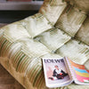 Lenestolen Lazy Lounge Chair fra HK Living i tekstilet Mansion. Brunt og grønt er skjønt!