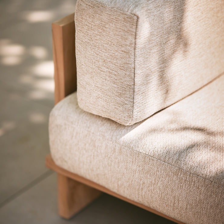 Sofa Outdoor Teak fra HK Living i tekstilet Natural
