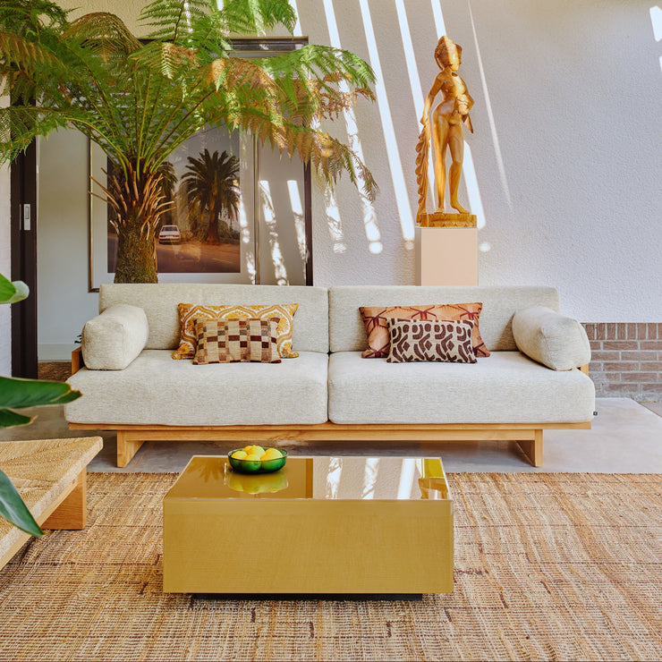 Sofa Outdoor Teak fra HK Living i tekstilet Natural