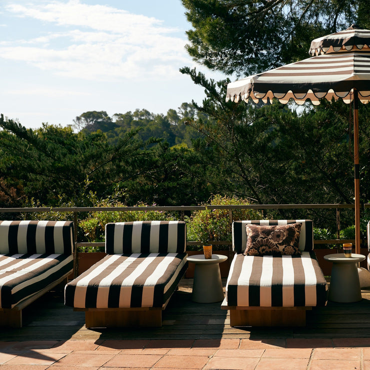 Dagseng Outdoor Teak fra HK Living i tekstilet Stracciatella