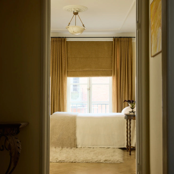 Gardin Bouclé fra Gotain i fargen Sennep