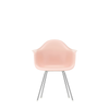 Spisestol Eames Plastic Armchair RE DAX fra Vitra, med ben i krom og blekrosa sete (Pale rose)