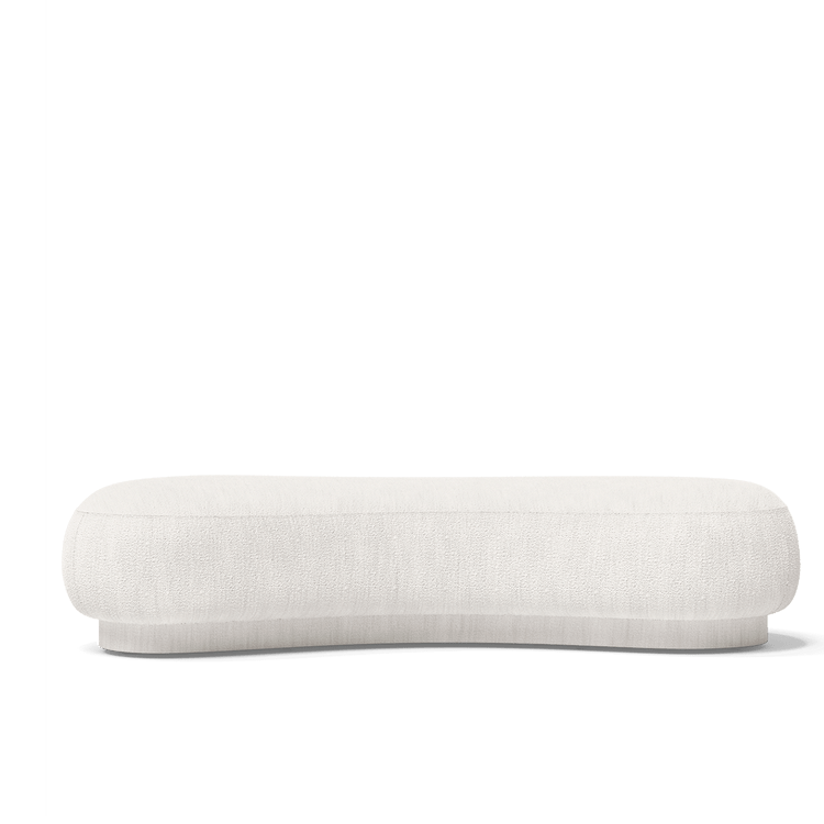Puff Rico Lounger Ottoman fra Ferm Living i tekstilet Bouclé i fargen Off-White