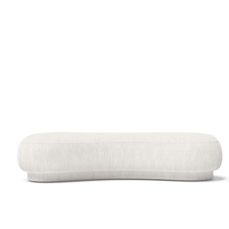 Puff Rico Lounger Ottoman fra Ferm Living i tekstilet Bouclé i fargen Off-White