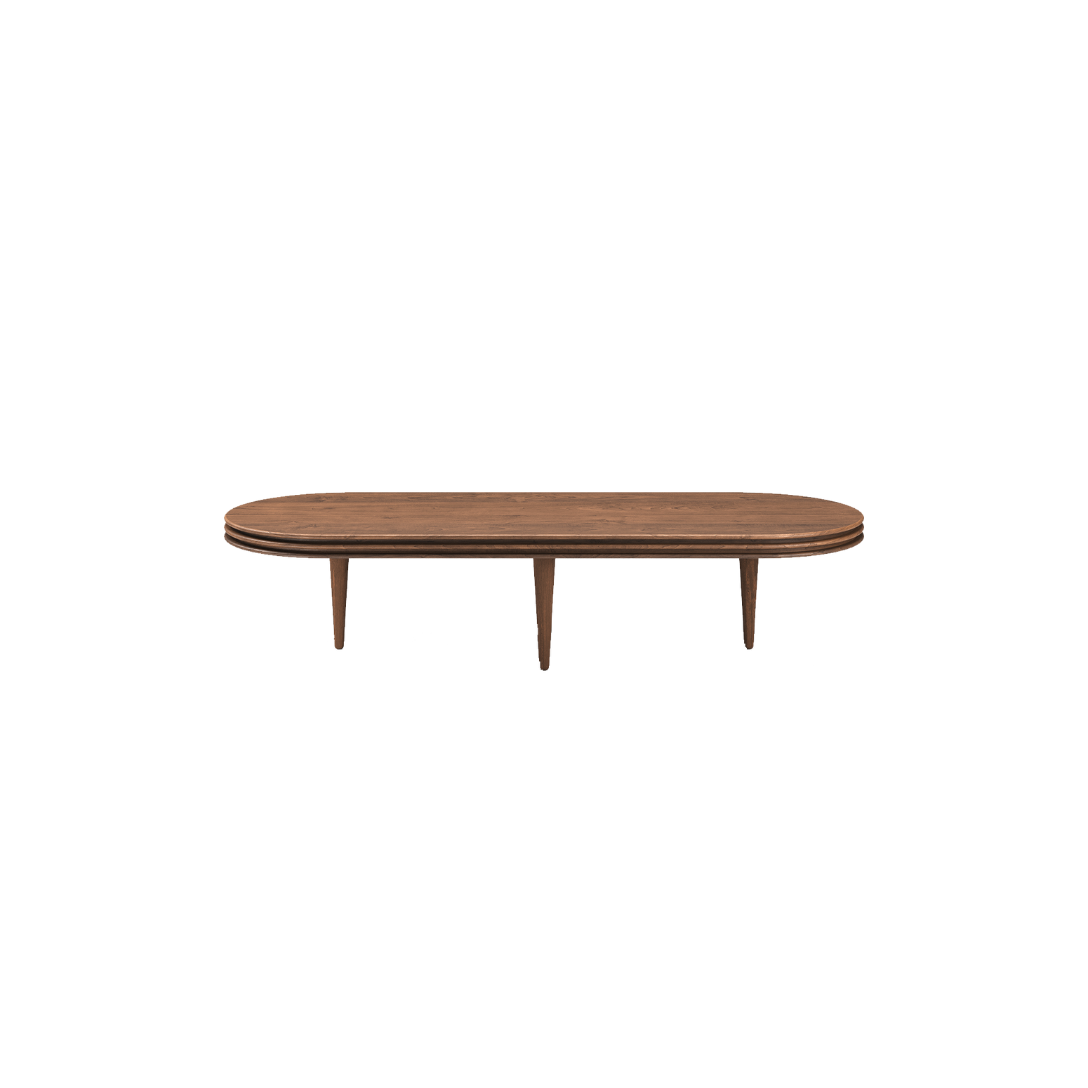 Ute etter et sofabord i tre med det lille ekstra? Det ovale Groove Coffee Table fra dk3 har en litt annerledes og elegant utforming med en dekorativ horisontal rillet kant. Bordet er designet av danske Christian Troels, er laget i vakkert og solid heltre og kan fås i ulike størrelser, høyder og treslag – noe som gjør at det kan passe inn i ethvert hjem. Her med høyde på 30 cm.