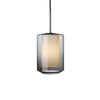 Taklampen Arkivlampe 4245 fra Hadeland Glassverk med stålfarget oppheng.