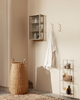 Veggskap Haze Wall Cabinet Rillet Glass fra Ferm Living i beige / Cashmere.