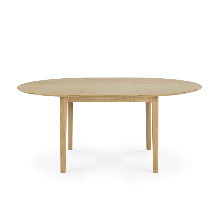 Spisebord Bok Dining Table Extendable Round fra Ethnicraft med finish i oljet eik