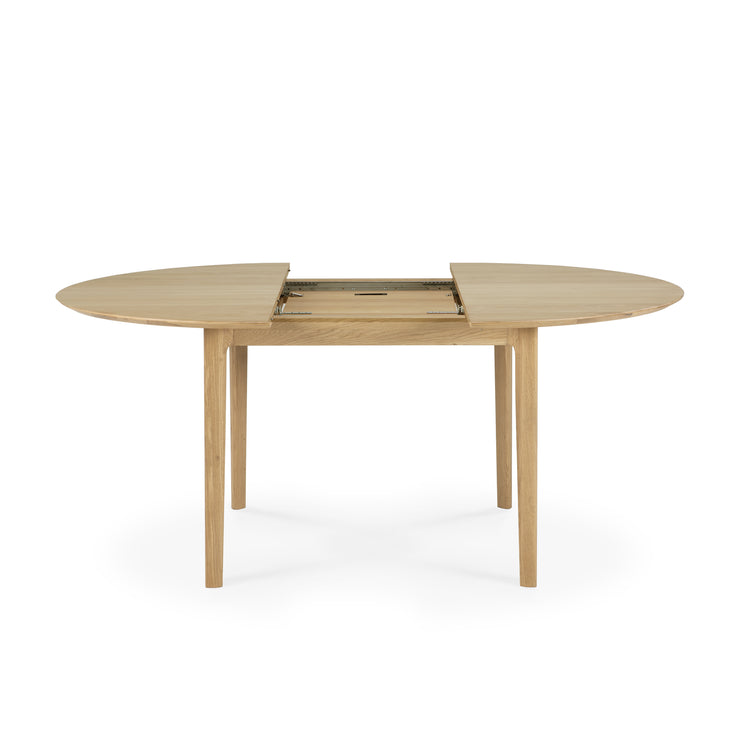 Spisebord Bok Dining Table Extendable Round fra Ethnicraft med finish i oljet eik