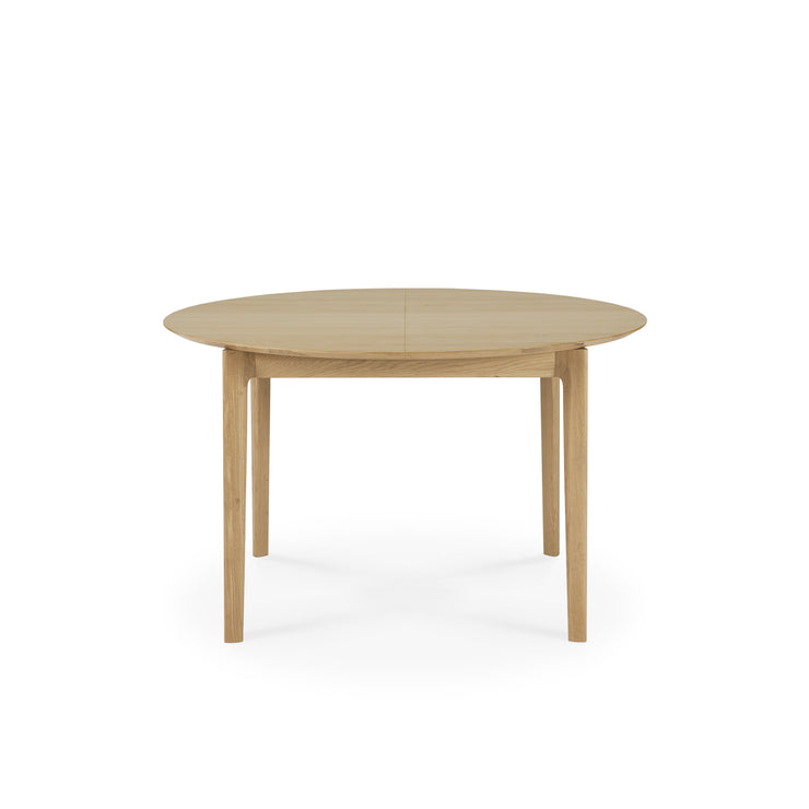 Spisebord Bok Dining Table Extendable Round fra Ethnicraft med finish i oljet eik