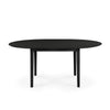 Spisebord Bok Dining Table Extendable Round fra Ethnicraft med finish i svartlakkert eik