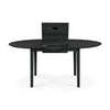 Spisebord Bok Dining Table Extendable Round fra Ethnicraft med finish i svartlakkert eik