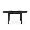 Spisebord Bok Dining Table Extendable Round fra Ethnicraft med finish i svartlakkert eik