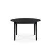 Spisebord Bok Dining Table Extendable Round fra Ethnicraft med finish i svartlakkert eik