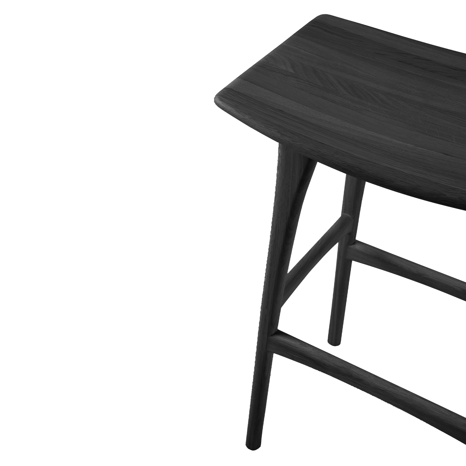 Barkrakk Osso Bar Stool (H80 cm) i sortlakkert eik/black oak fra Ethnicraft.