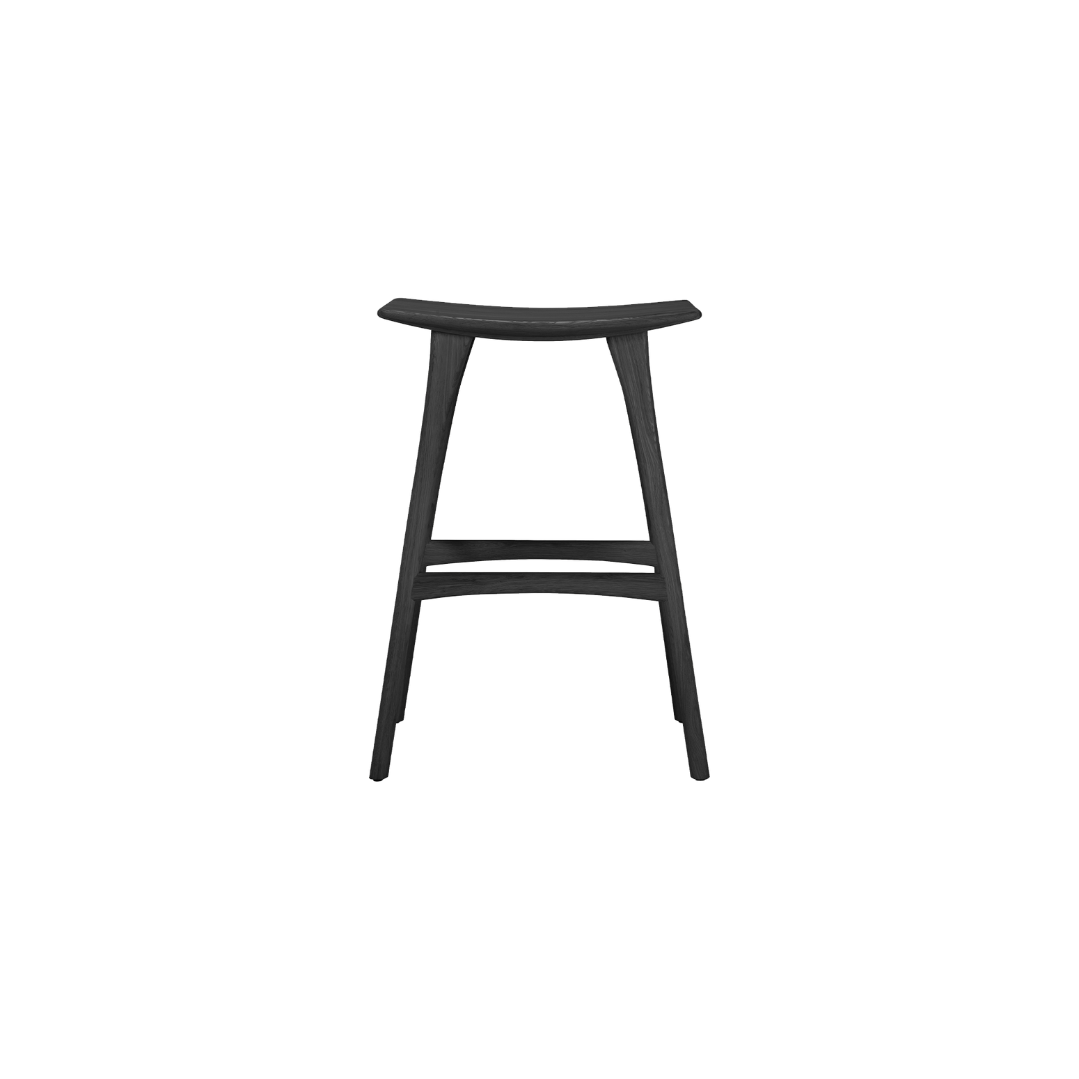 Barkrakk Osso Bar Stool (H80 cm) i sortlakkert eik/black oak fra Ethnicraft.