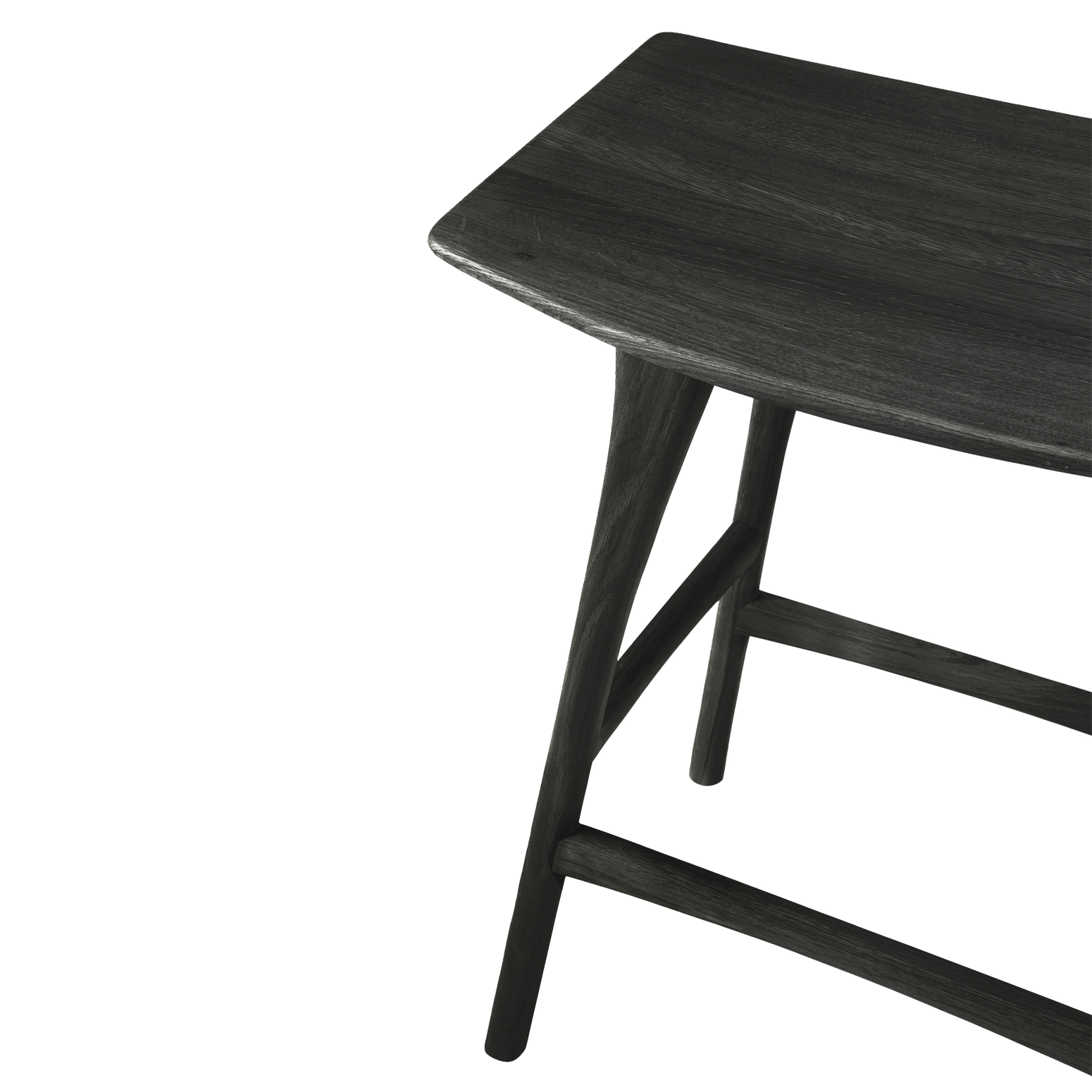 Barkrakk Osso Counter Stool (H67 cm) i sortlakkert eik/black oak fra Ethnicraft.