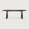 Spisebord Geometric Dining Table fra Ethnicraft med finish i svartlakkert eik, størrelse 220x100 cm