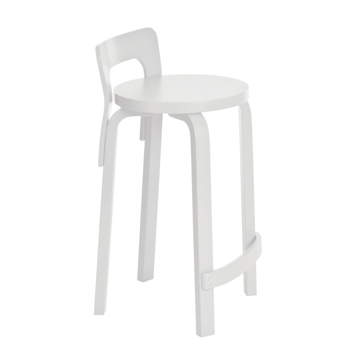 Barkrakk K65 High Chair fra Artek i hvitlakkert bjørk